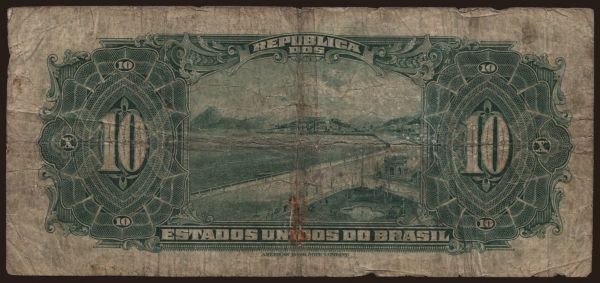 America, Brazil: 10 mil reis, 1925