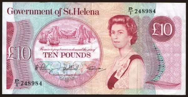 Amerika, Saint Helena: 10 pounds, 1985