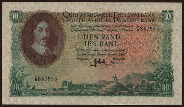 Africa, South Africa: 10 rand, 1961