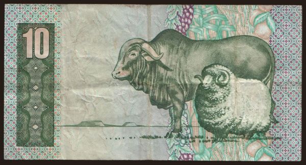 Afrika, Dél-afrikai köztársaság: 10 rand, 1985