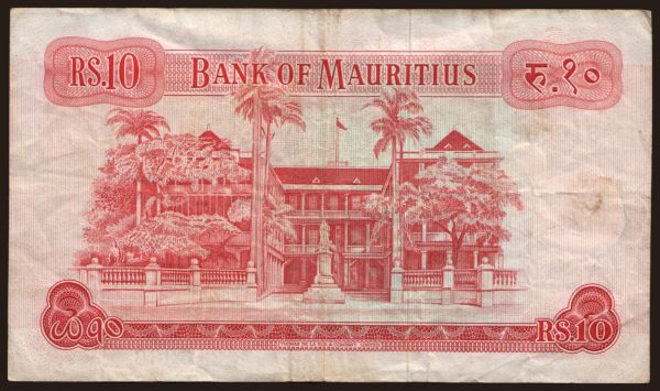 Afrika, Mauritius: 10 rupees, 1967