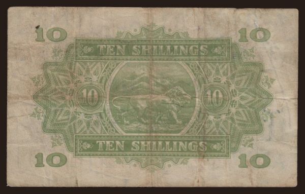 Afrika, East Africa: 10 shillings, 1951