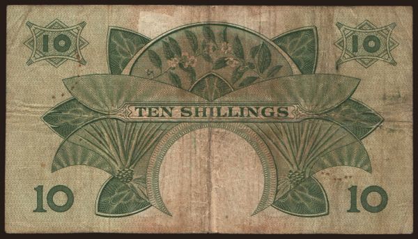 Afrika, East Africa: 10 shillings, 1958