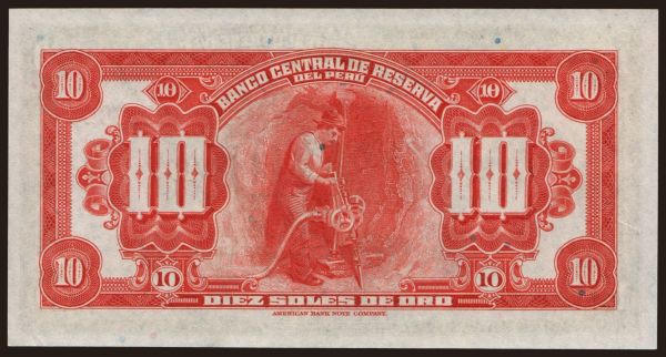 America, Peru: 10 soles, 1941