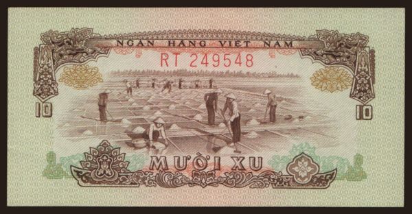 Ázia, Južný Vietnam: 10 xu, 1966