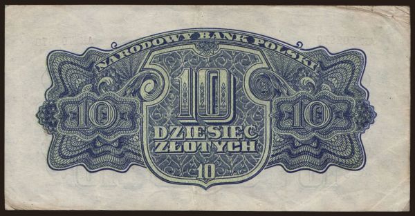 Europe, Poland, Poland - General issues: 10 zlotych, 1944