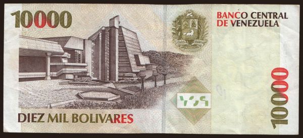 Amerika, Venezuela: 10.000 bolivares, 1998