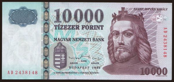 Magyarország, Forint, 1946-: 10.000 forint, 1999