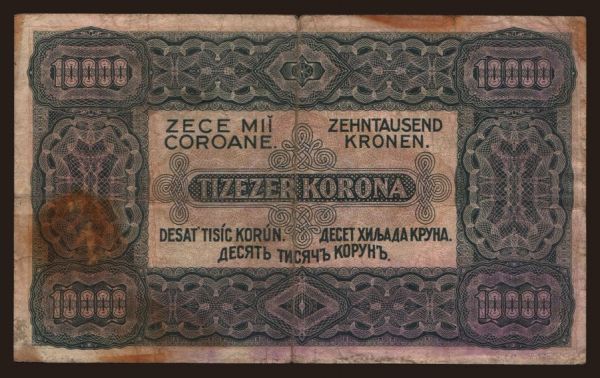 Hungary, Korona, 1920-1923: 10.000 korona / 80 fillér, 1923