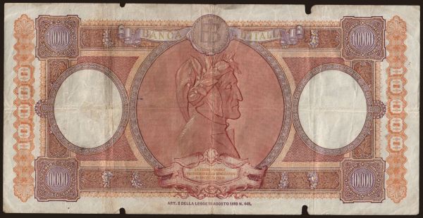 Europe, Italy, Italy - General issues -1946: 10.000 lire, 1957