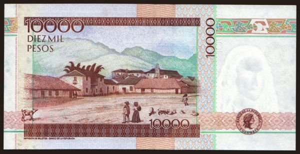 Amerika, Kolumbia: 10.000 pesos, 2001