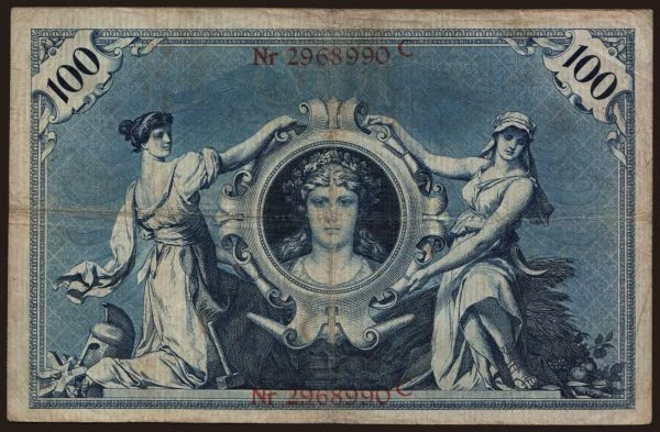 Nemecko, Reichsbanknoten (1874-1914): 100 Mark, 1898