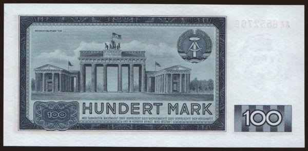 Germany, East Germany (1949-90): 100 Mark, 1964