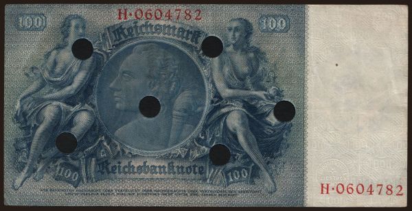 Nemecko, Reichsbank (1924-1945): 100 Reichsmark, 1935, F/H