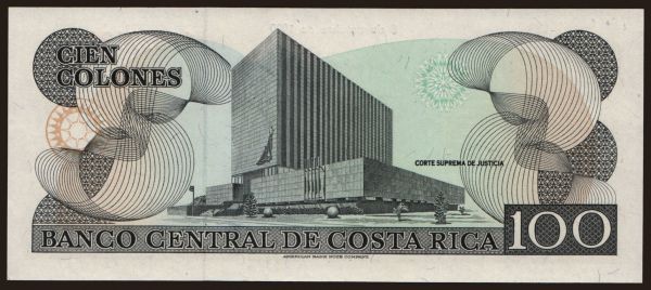 Amerika, Costa Rica: 100 colones, 1990