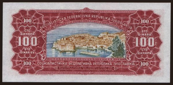 Europe, Yugoslavia, Yugoslavia - General issues 1993-2003: 100 dinara, 1963