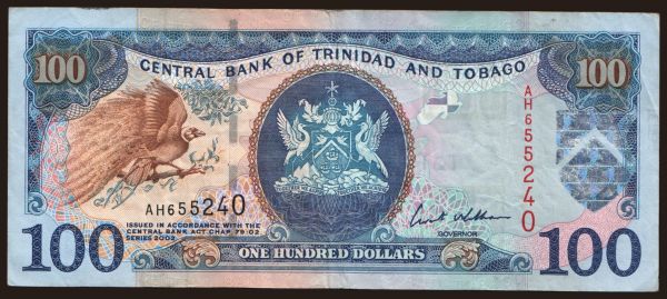 America, Trinidad & Tobago: 100 dollars, 2002