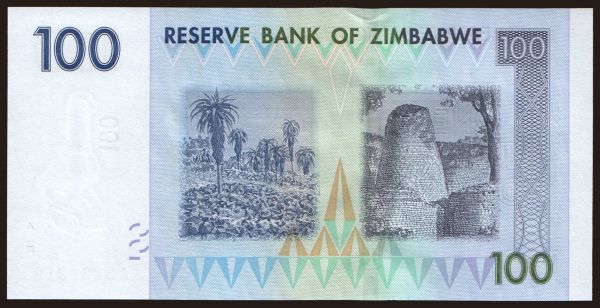 Afrika, Zimbabwe: 100 dollars, 2007