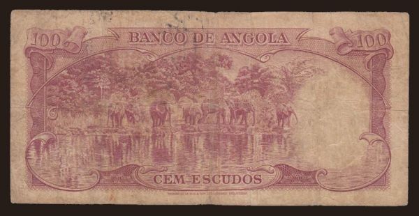 Afrika, Angola: 100 escudos, 1970