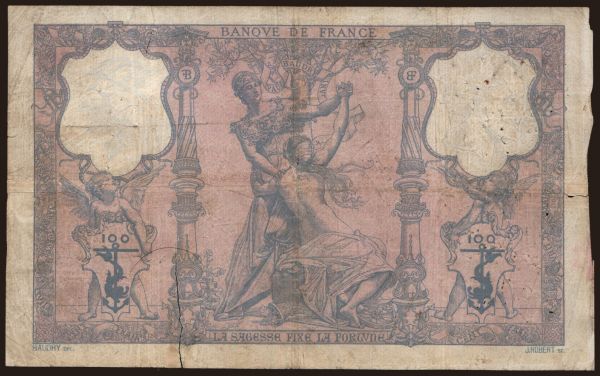 Európa, Francúzsko, Francúzsko - Štátna emisia -1959: 100 francs, 1904