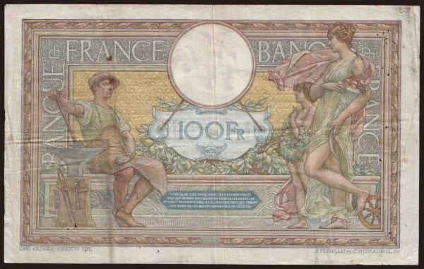 Európa, Francúzsko, Francúzsko - Štátna emisia -1959: 100 francs, 1913