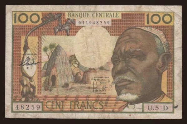 Afrika, Gabon: 100 francs, 1963