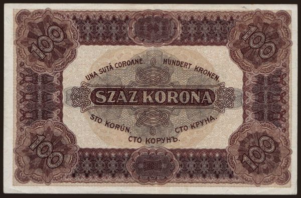 Hungary, Korona, 1920-1923: 100 korona, 1920