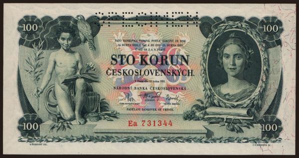 Czechoslovakia and successor states, First Republic, 1919-38: 100 korun, 1931