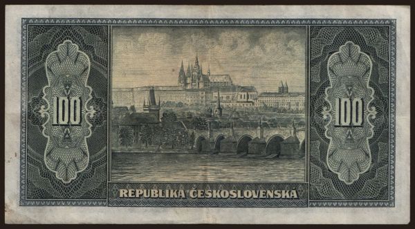 Csehszlovákia és utódállamai, Papírpénzek, 1945-51: 100 korun, 1945