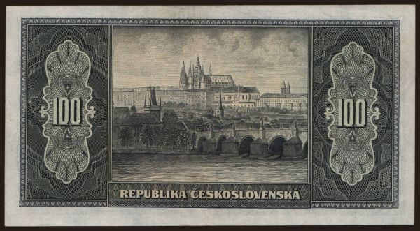 Czechoslovakia and successor states, Paper money from 1945 to 1951: 100 korun, 1945