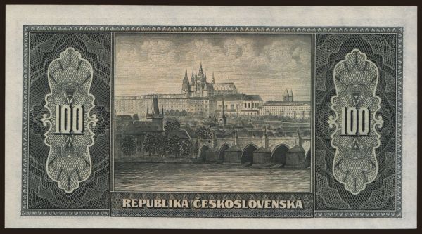 Csehszlovákia és utódállamai, Papírpénzek, 1945-51: 100 korun, 1945