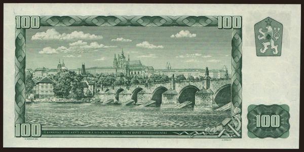 Czechoslovakia and successor states, Czech Republic: 100 korun, 1961(93)