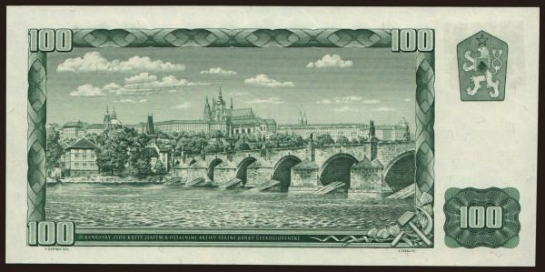 Czechoslovakia and successor states, Czech Republic: 100 korun, 1961(93)