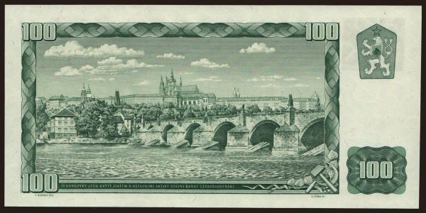 Czechoslovakia and successor states, Czech Republic: 100 korun, 1961(93)