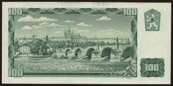 Czechoslovakia and successor states, Czech Republic: 100 korun, 1961(93)