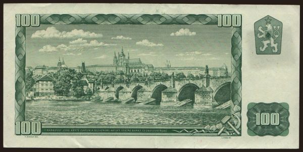 Czechoslovakia and successor states, Czech Republic: 100 korun, 1961(93)