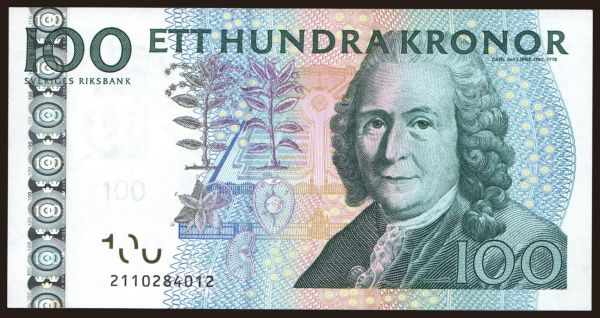 Európa, Švédsko: 100 kronor, 2002