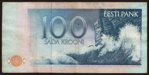 Európa, Észtország: 100 krooni, 1991