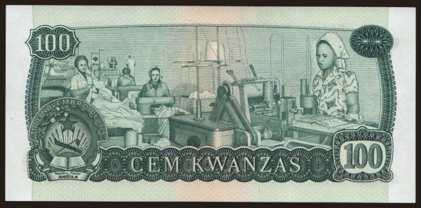 Africa, Angola: 100 kwanzas, 1979