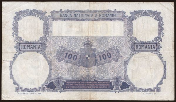 Europe, Romania: 100 lei, 1922