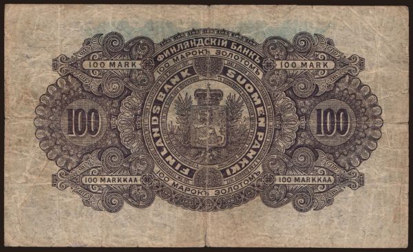 Európa, Finnország: 100 markkaa, 1898