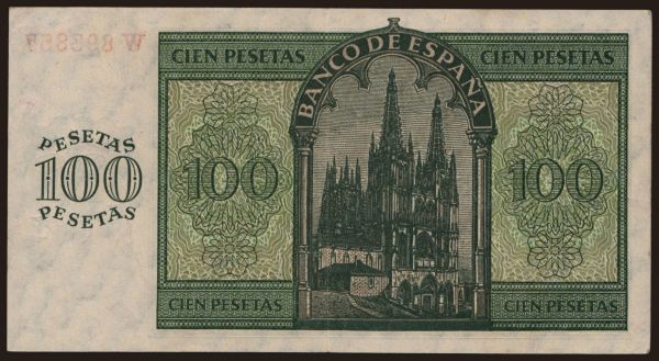 Európa, Španielsko, Španielsko - Štátna emisia: 100 pesetas, 1936