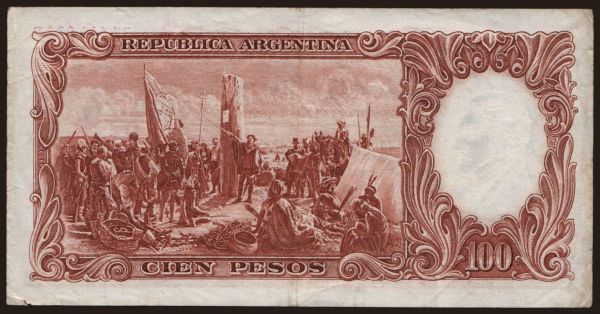 Amerika, Argentina: 100 pesos, 1957