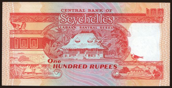 Afrika, Seychelles: 100 rupees, 1989