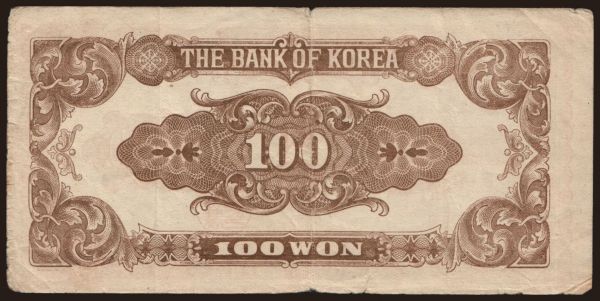 Ázsia, Dél-Korea: 100 won, 1950