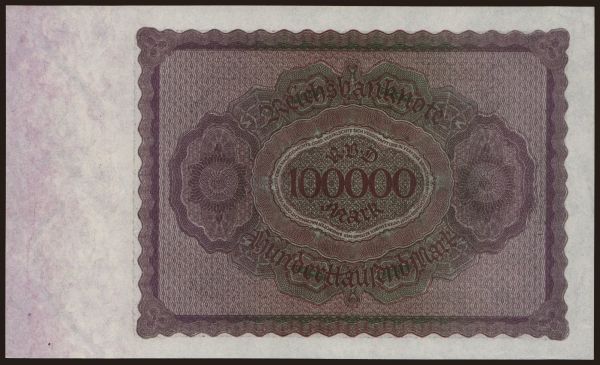 Germany, Inflation (1923-1924): 100.000 Mark, 1923