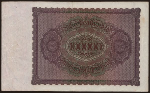 Germany, Inflation (1923-1924): 100.000 Mark, 1923