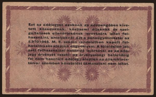 Hungary, Adópengő, 1946: 100.000 adópengő, 1946