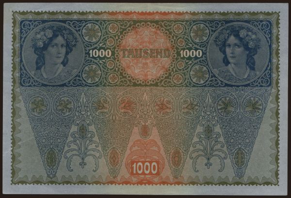 Rakúsko a Rakúsko-Uhorsko, Kronen (1919-1925): 1000 Kronen, 1902(20)