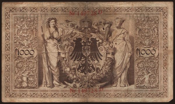 Nemecko, Reichsbanknoten (1874-1914): 1000 Mark, 1903